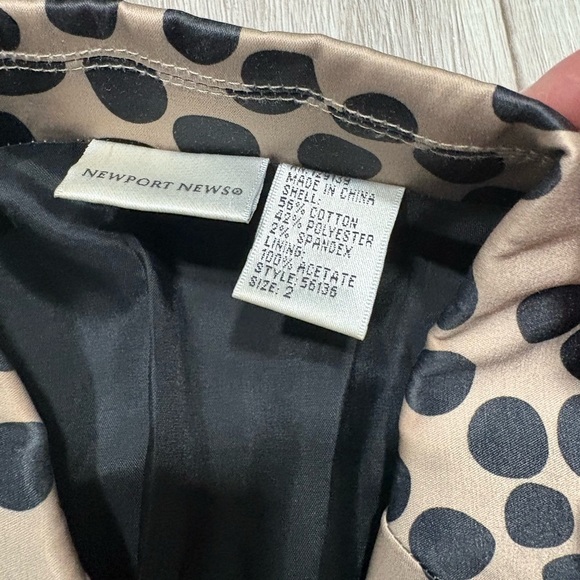 Newport News Tan and Black Polka Dot Coat - Picture 3 of 8